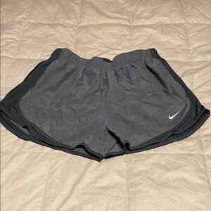 Nike Women's Gray &  Black Running Shorts